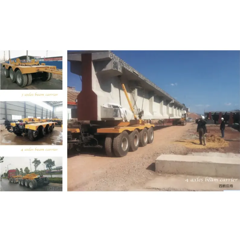 12.4m 3-محاور مسطحة شبه مقطورة