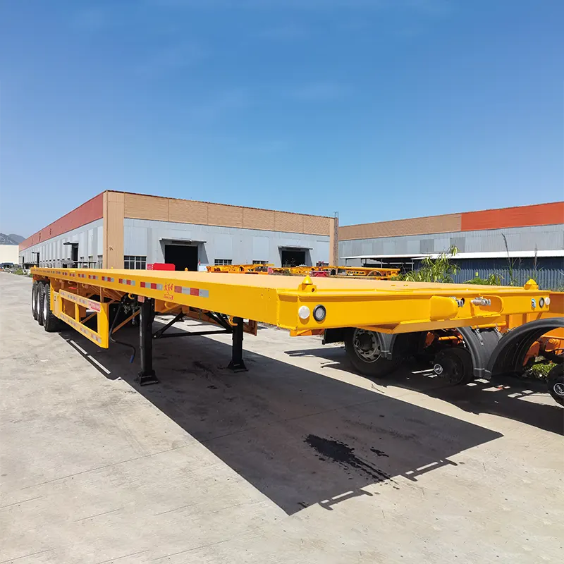 30ft 2-axle flatbed نصف مقطورة مع محور FUWA 13T