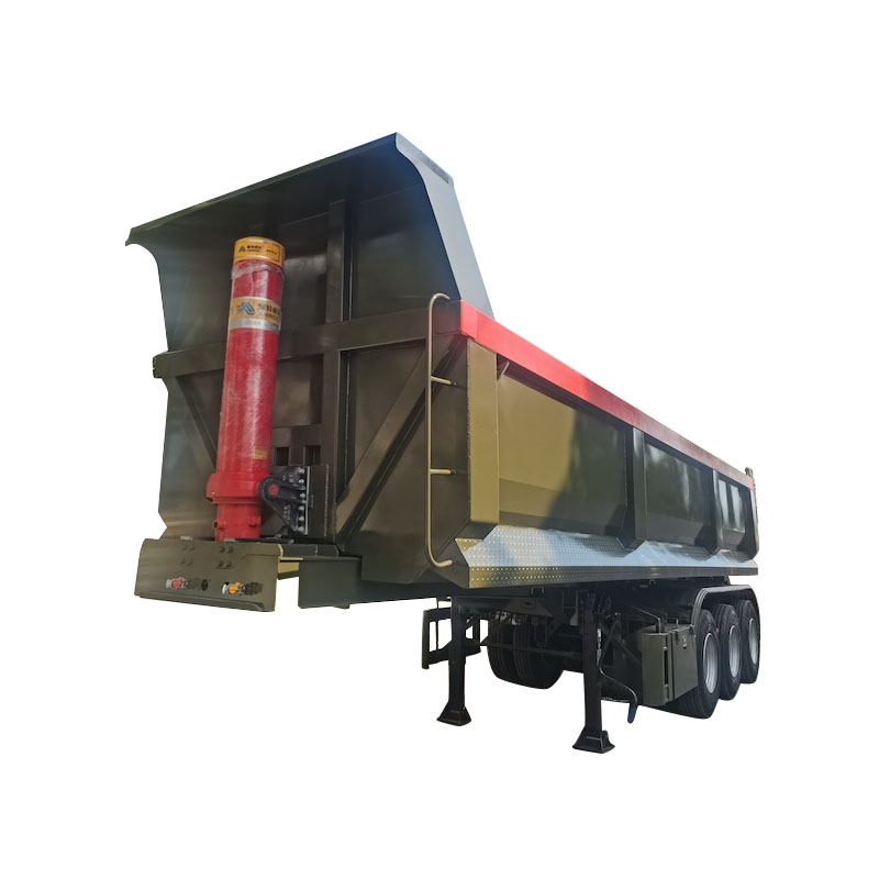 3 Axles 3 Axles U شكل دامبر نصف المقطورات مع نظام هيدروليكي Hyva المحور Fuwa